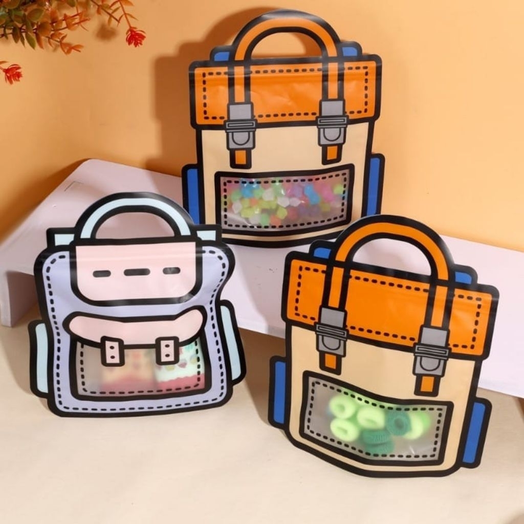 

Paper bag Ulang Tahun/ Goodie bag Ulang Tahun/Kemasan Hampers Goodie Bag Lucu / Plastik Bungkusan Ziplock Model Standing / Tas Zip Hadiah atau Souvenir