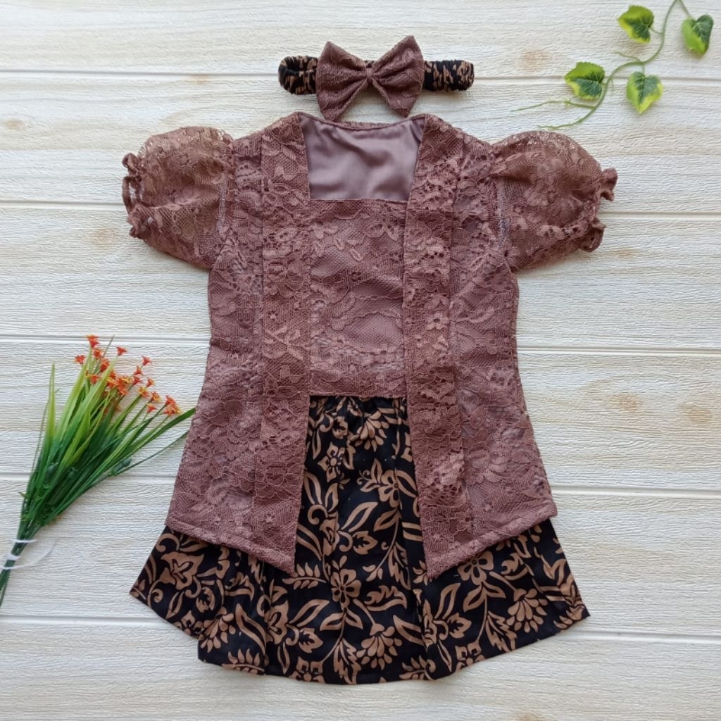 KEBAYA KUTUBARU ANAK PEREMPUAN / SETELAN KEBAYA KUTUBARU BALITA / SETELAN KEBAYA KUTUBARU ANAK PEREM