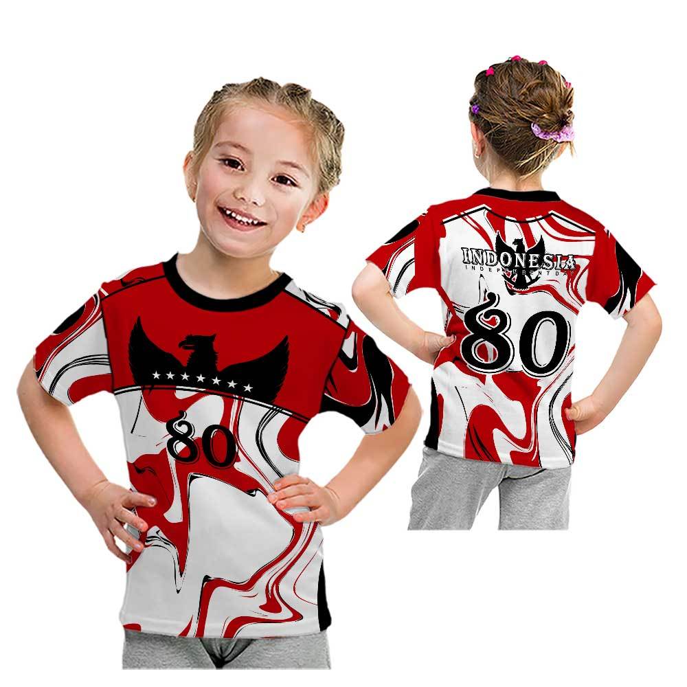Kaos Agustusan / Baju 17 Agustus Anak Perempuan / kaos 17 Agustus / Baju Kemerdekaan Anak Perempuan