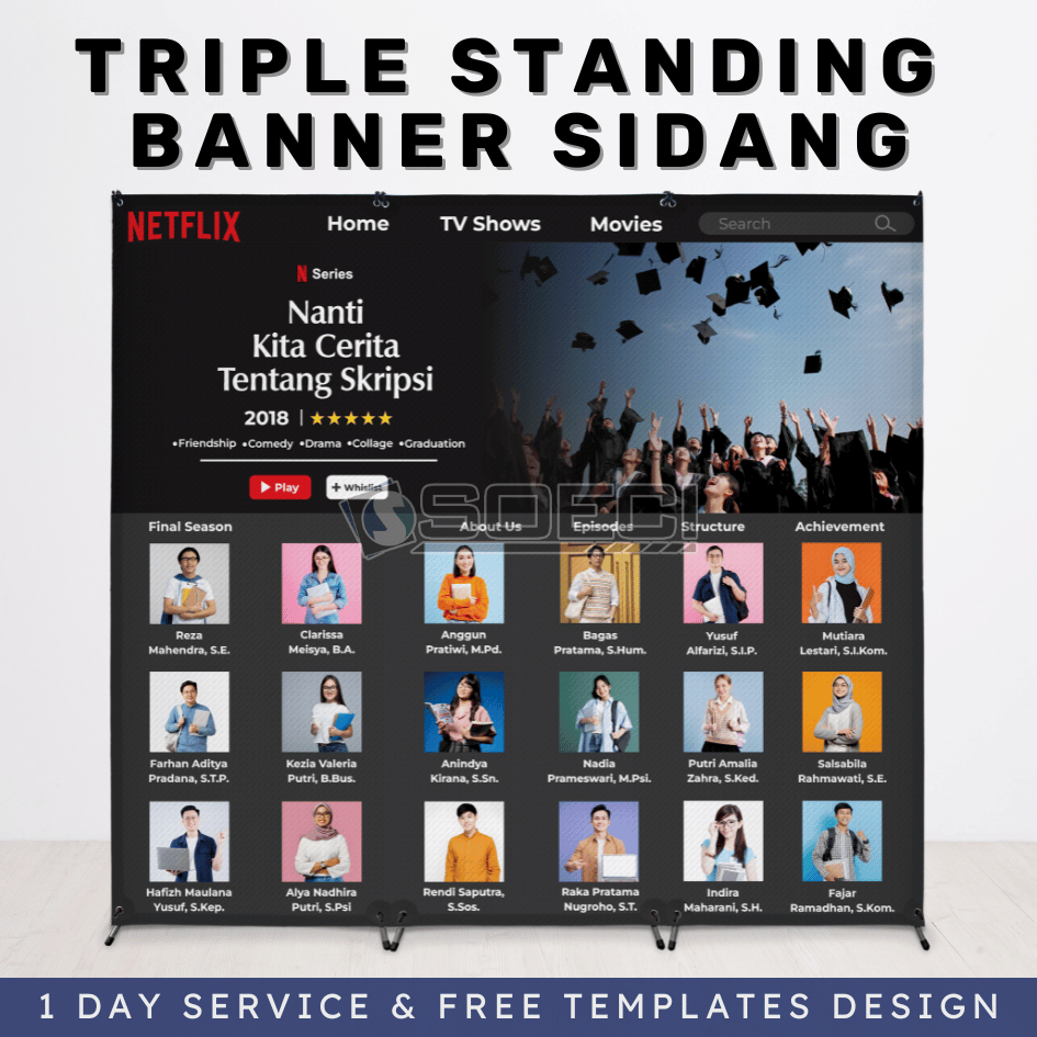 TRIPLE STANDING BANNER SIDANG FREE TEMPLATES DESIGN