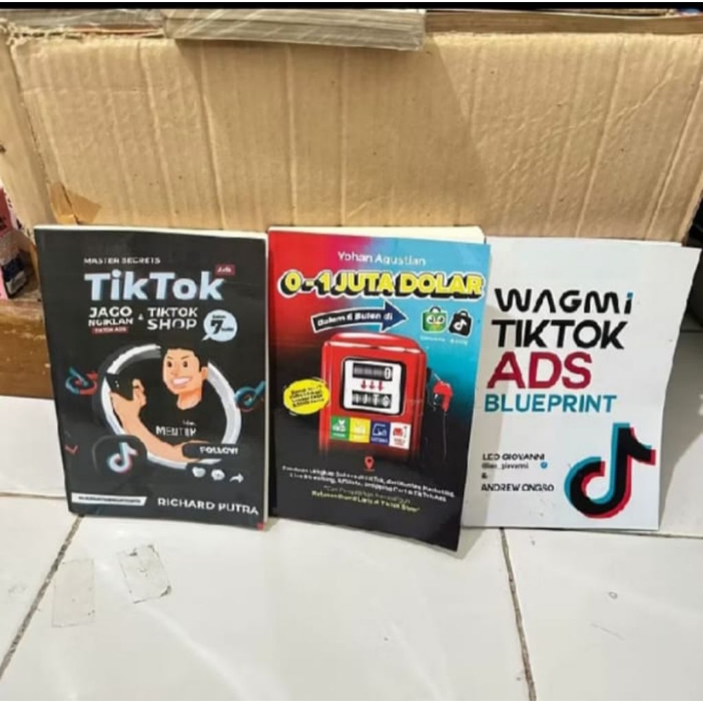 Paket 3 Buku Master Secrets Tiktok, 0-1 Juta Dollar, Wagmi Tiktok ADS Blueprint