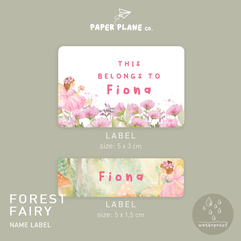 

Sticker Label Nama Anak Tema Bunga Tahan Air Anti Luntur Custom Nama Flower