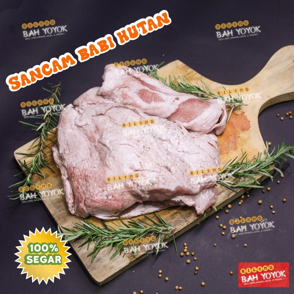 

Daging Segar Babi Hutan (1000 Gram) - Iga, Sancam, Daging Tanpa Tulang, Balungan Celeng