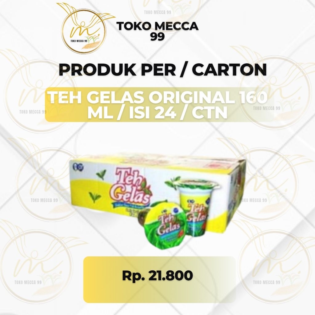 

TEH GELAS ORIGINAL 160 Ml / CARTON ISI 24