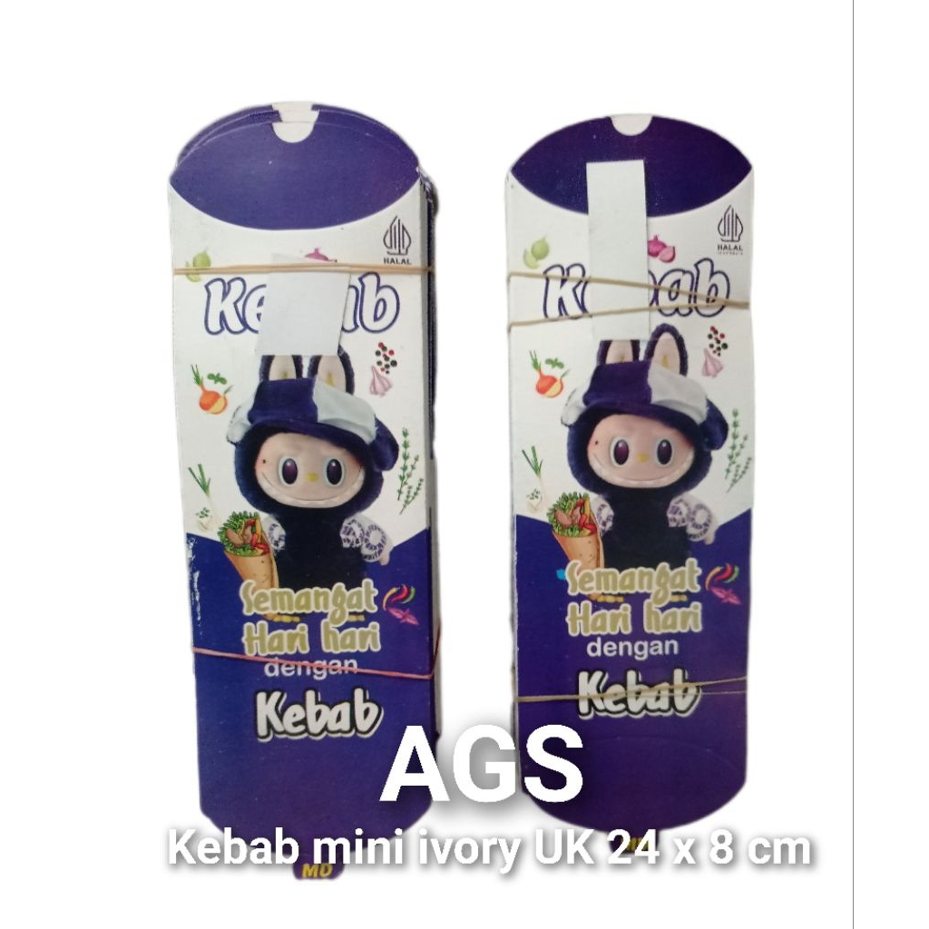 

100 Lembar Dus kebab mini ukuran 20 x 8 cm // Kemasan kebab mini ukuran 20 x 8 cm