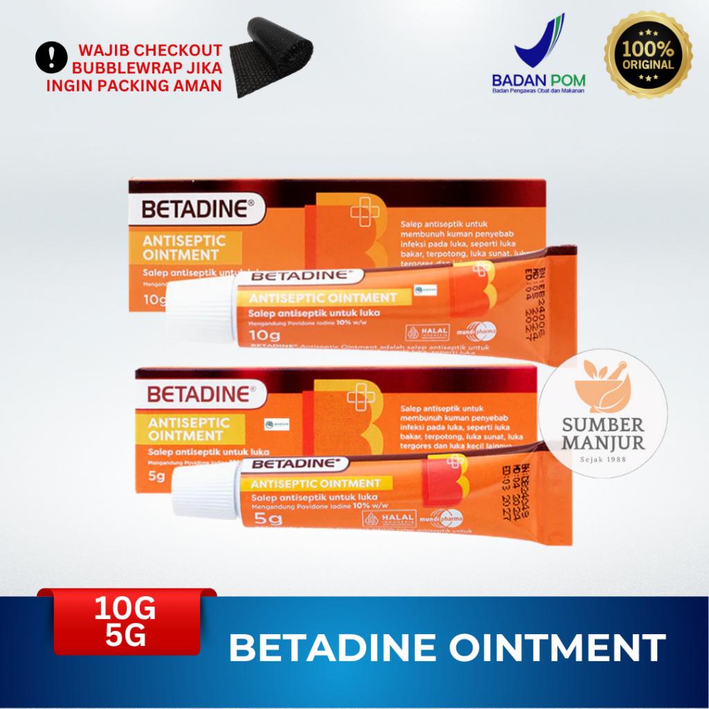 BETADINE SALEP 5 GR - SALEP LUKA ANTISEPTIK / BETADINE SALEP LUKA
