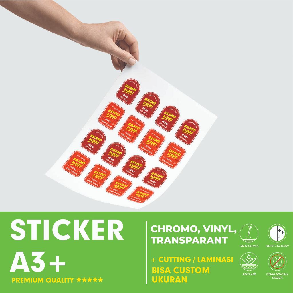 

Cetak Stiker - Kromo-Vinyl-Transparant- ukuran A3