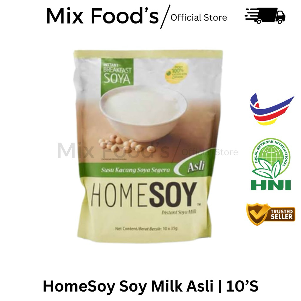 

Homesoy soy milk Asli / Multibijirin isi 10’s