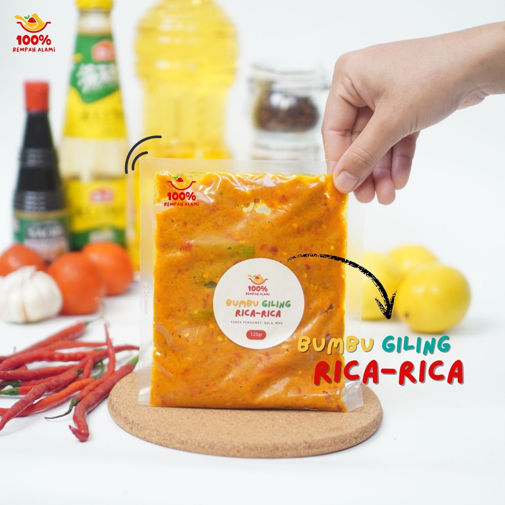 

100persen Bumbu Giling Rica-Rica Tanpa Pengawet 125gr