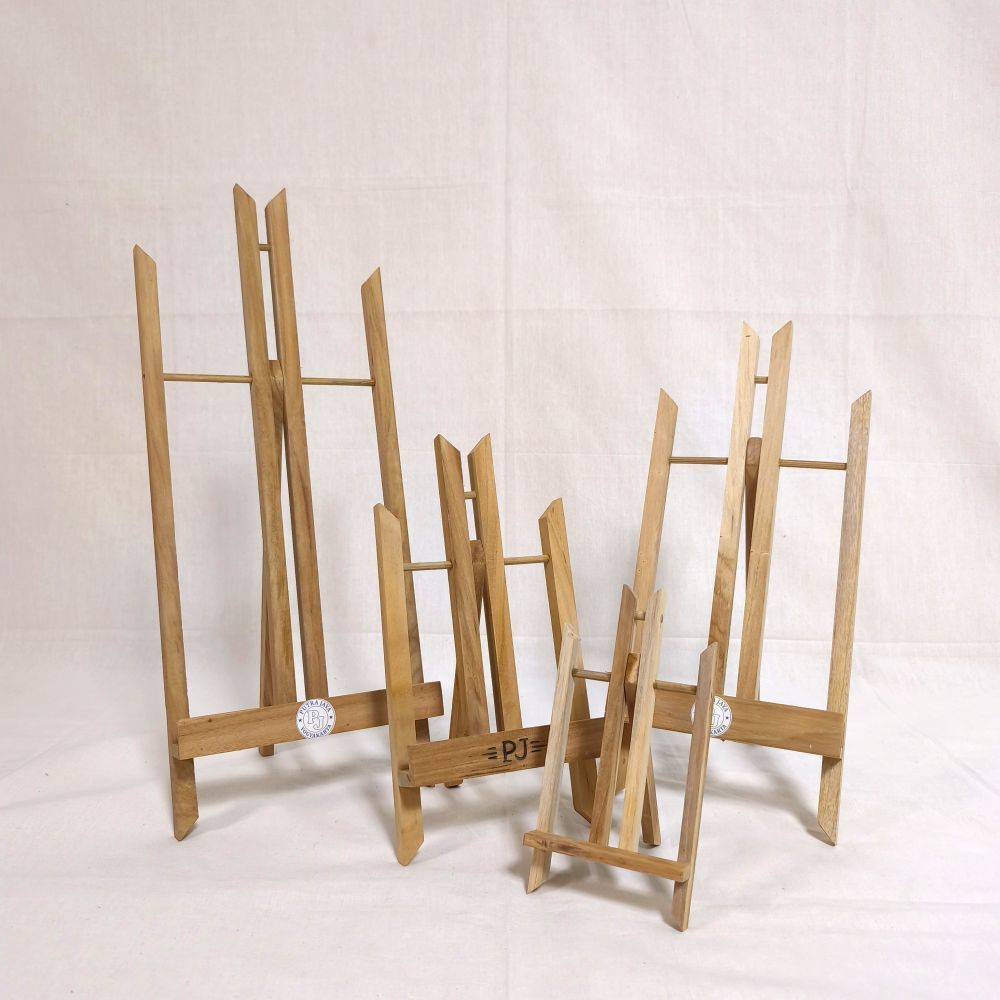 

PUTRA JAYA Wooden Standing Easel / Desktop Display Stand Kayu Jati / Sandaran Dekorasi Lukisan Kanvas Lukis
