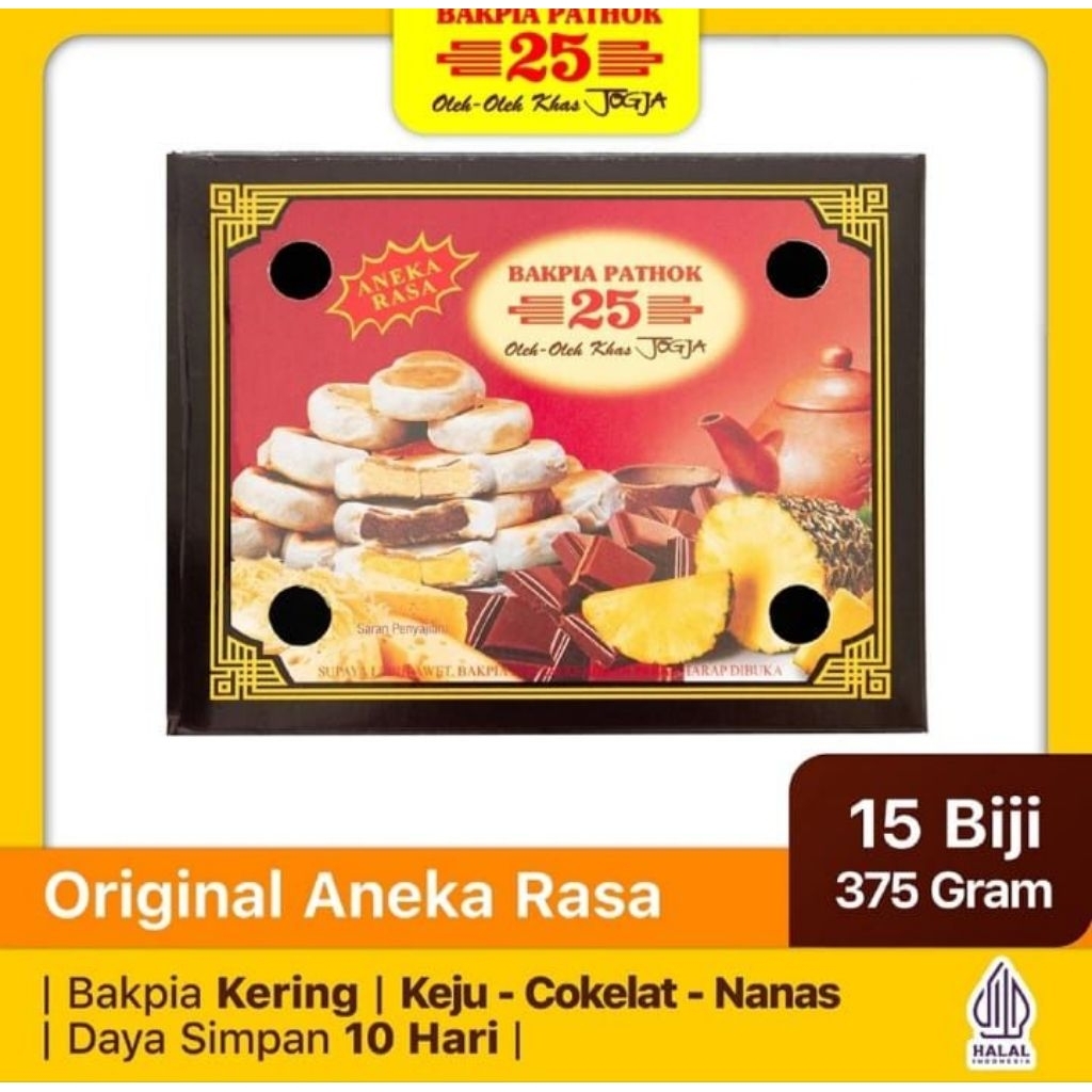 

Bakpia 25 Aneka Rasa isi 15