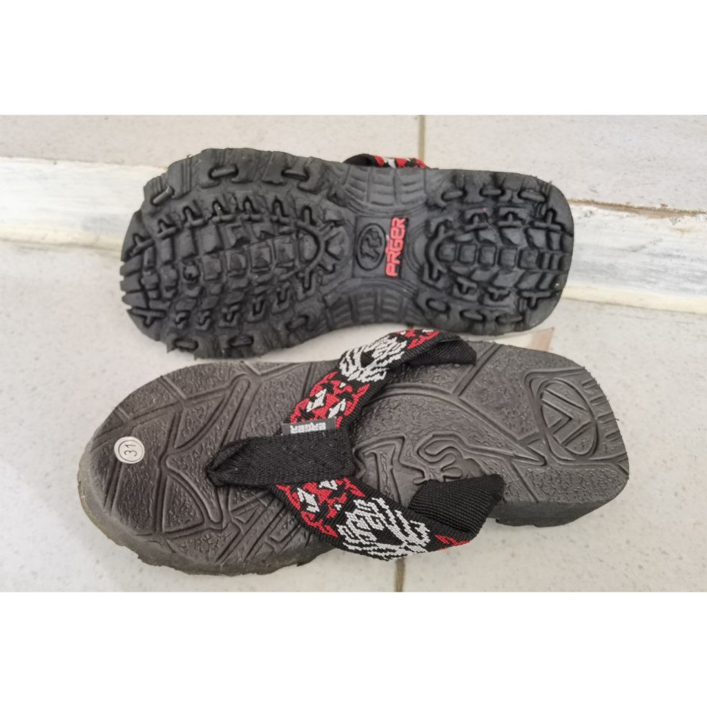 MZAIDAN SANDAL GUNUNG SANDAL JEPIT PRIA WANITA SANDAL OUTDOOR ADVENTURE MERAH PUTIH