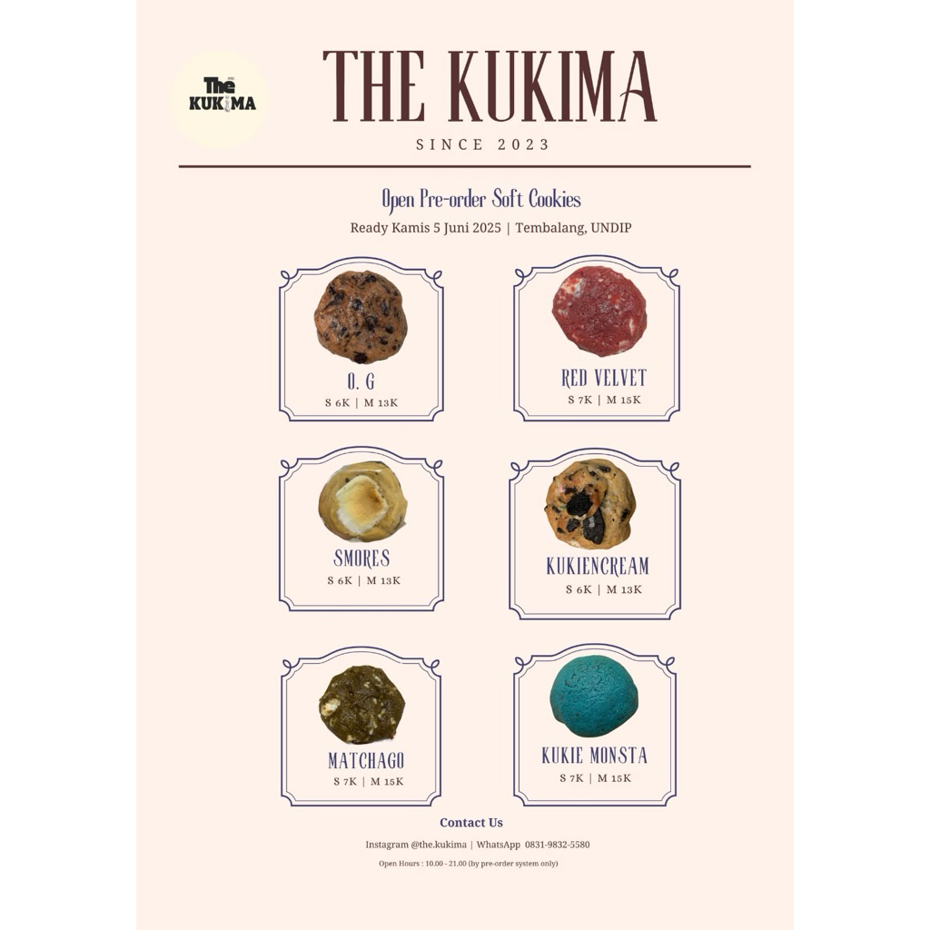 

(MIN 3 PCS) SOFT COOKIES BY KUKIMA