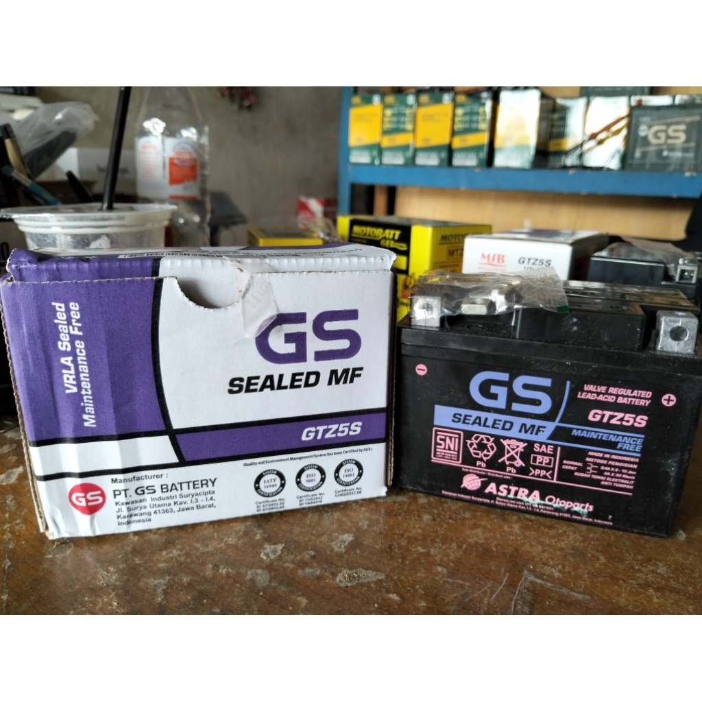 AKI GS ASTRA | GTZ-5S | 12V 3.5 Ah | AKI KERING | ORIGINAL GS ASTRA 100%