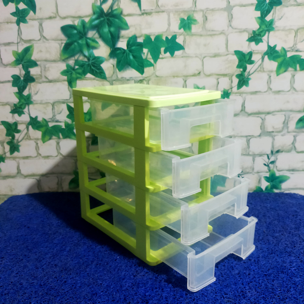 CONTAINER MINI SUSUN 4 LIGO DAKOTA / KOTAK SERBAGUNA / LACI PENYIMPANAN / TEMPAT KOSMETIK SKINCARE