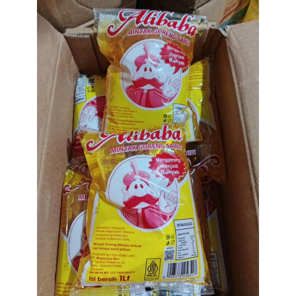 

Minyak goreng bantal ALIBABA 1ltr