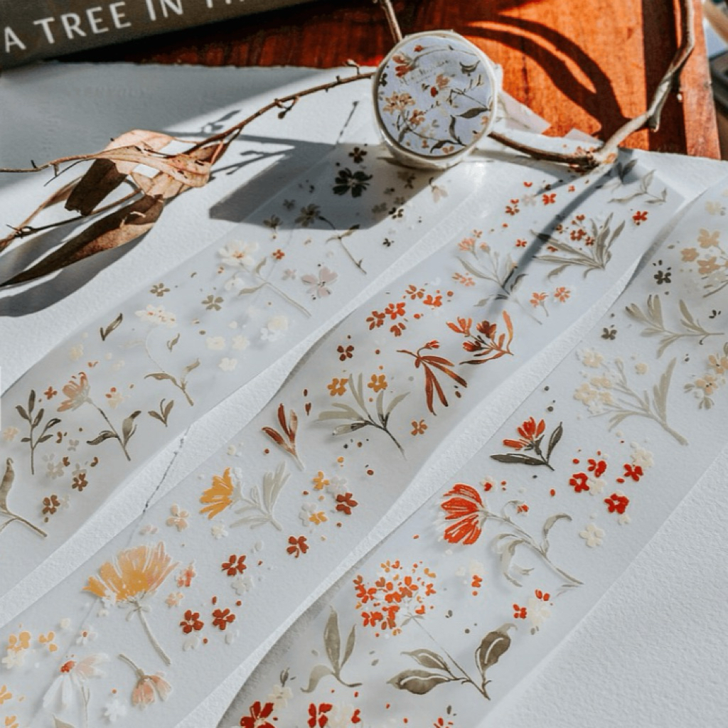 

Meow Illustration Flower Field PET Tape Roll