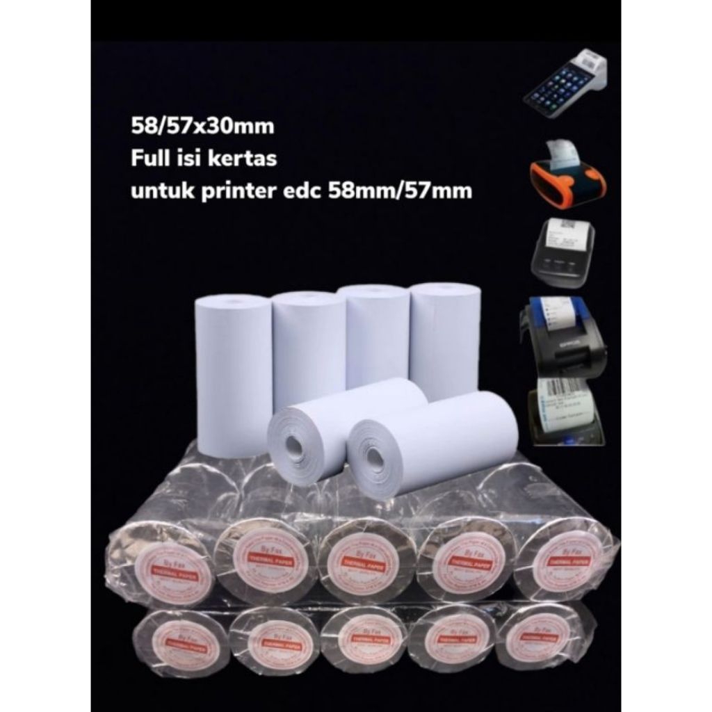 

Kertas kasir thermal murah untuk paket 100 pack isi 1000 Roll(10 dus)