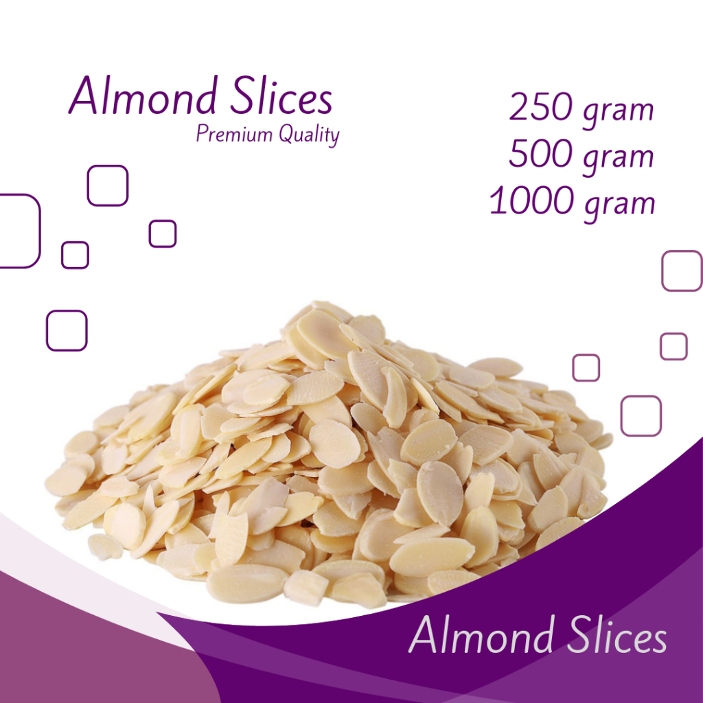 

Kacang Almond Iris Almond Slice - Almond Blanched Sliced 1 kg