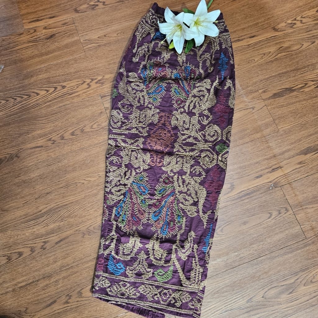 Kamen Jadi katun Bordir strait bawahan tradisional setelan kebaya wanita rok panjang bali