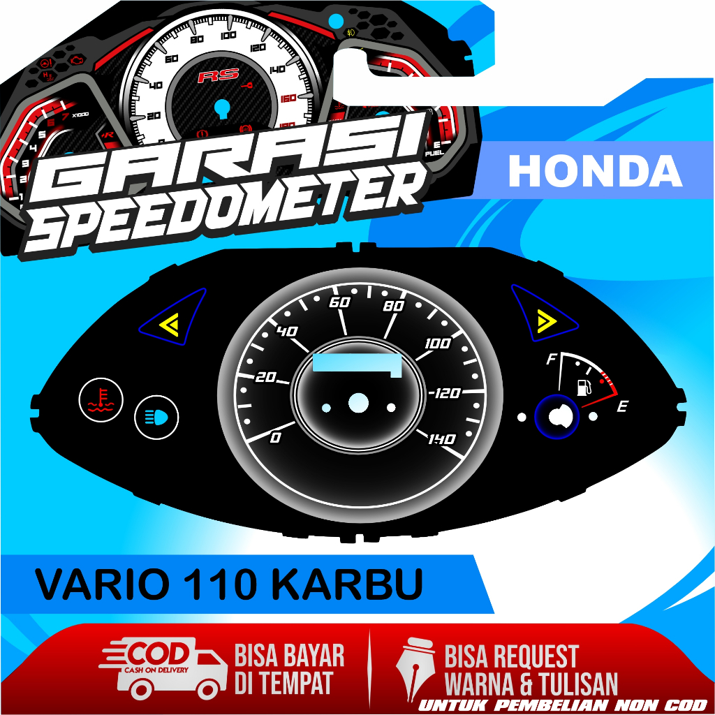 PAPAN SPEEDOMETER CUSTOM HONDA VARIO 110 KARBU