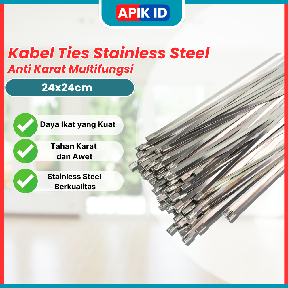

APIK ID 1 PCS Kabel Ties Stainless Steel Anti Karat Multifungsi