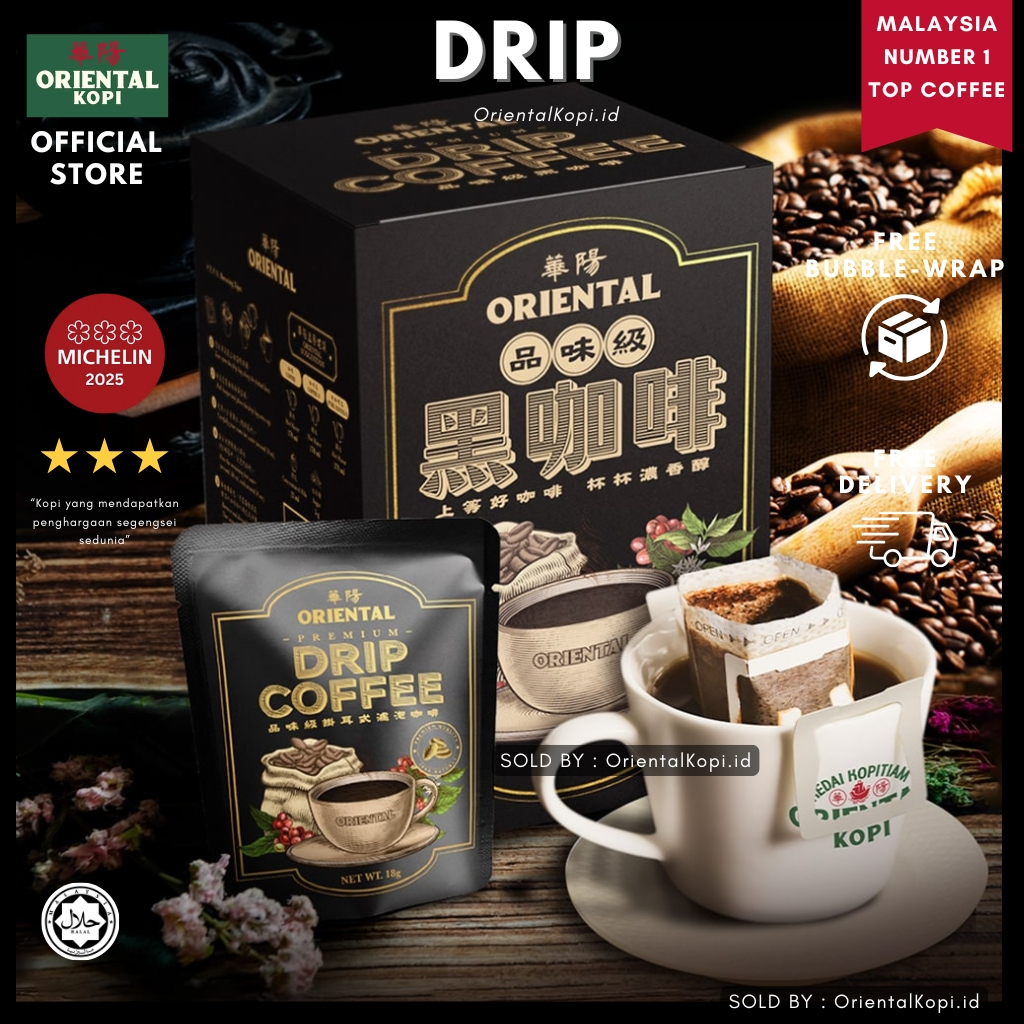 

ORIENTAL KOPI MALAYSIA ORIENTAL KOPI / ORIENTAL WHITE COFFEE DRIP ( 18g x 10 sachets )