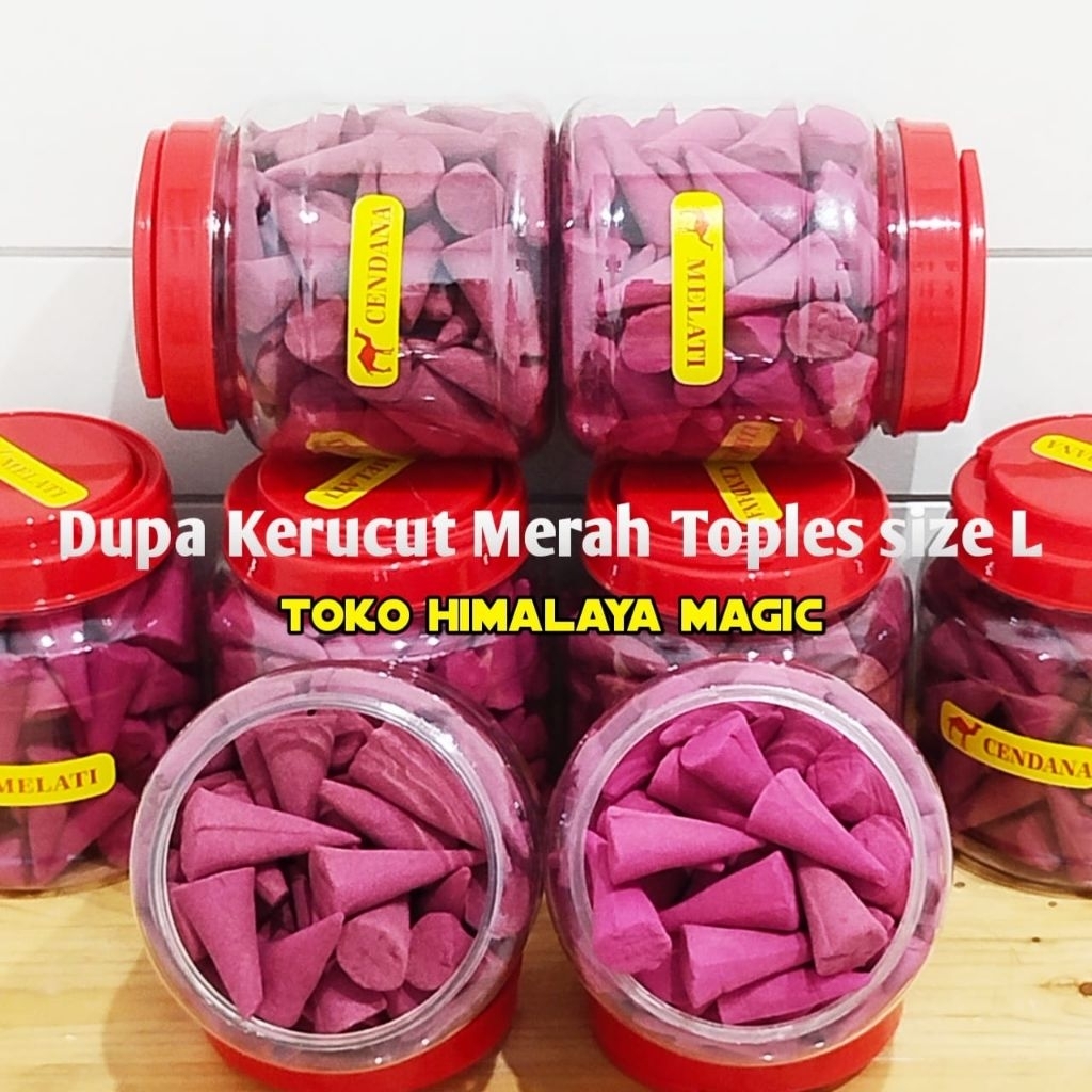 Dupa Kerucut merah Toples size L