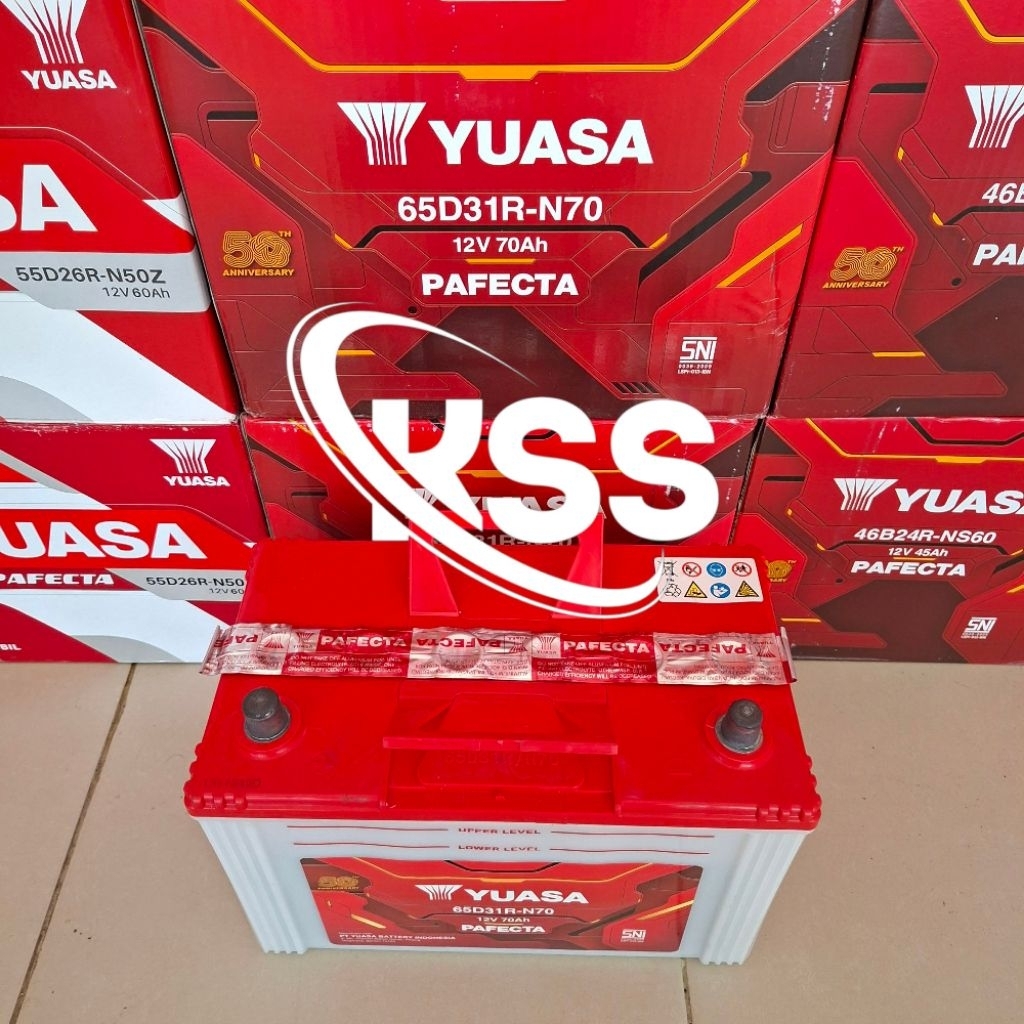 Yuasa N70 PF 65D31R Aki Basah