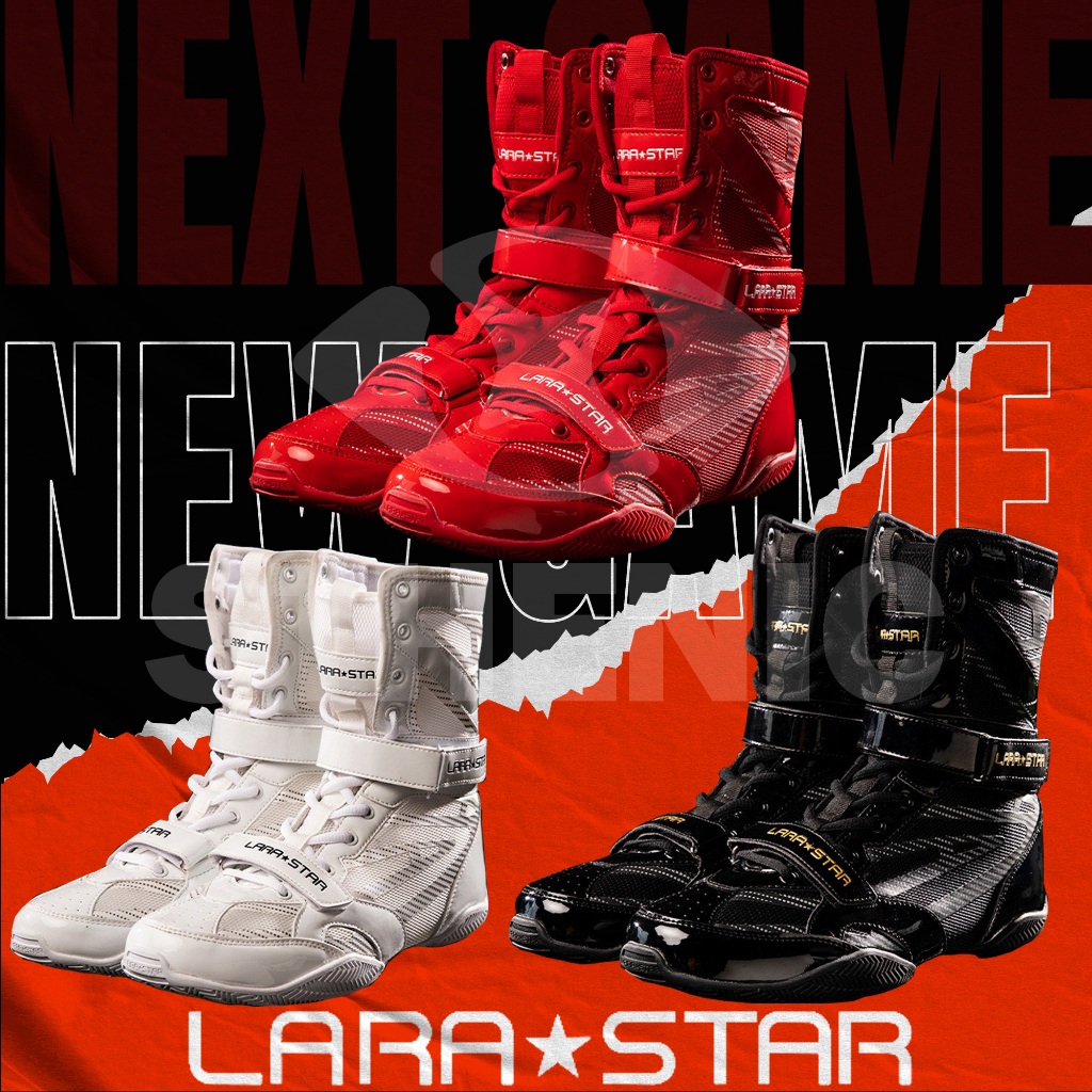 Sepatu Tinju Profesional Boxing Shoes Sepatu Boxing Lara Star Ring Dominator