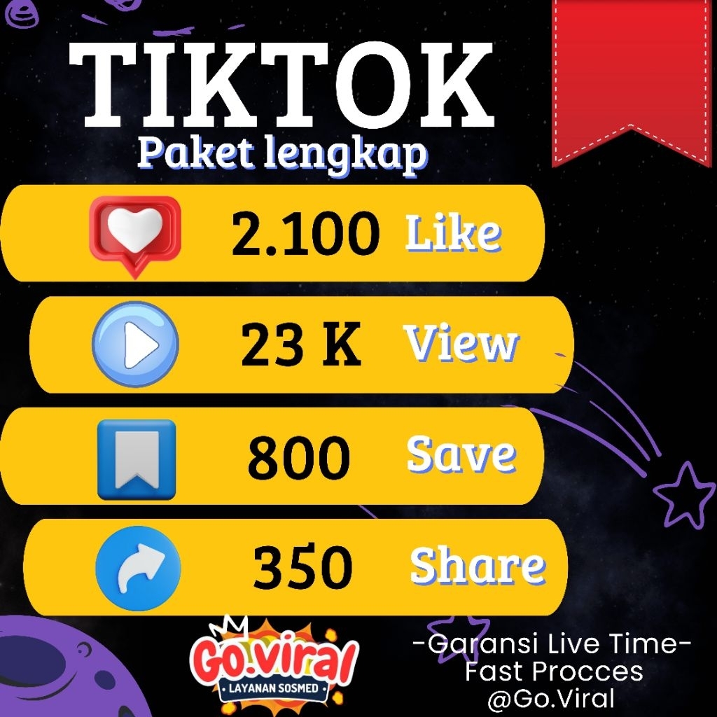 Like Tiktok PAKET LENGKAP FYP TT Like Proses Cepat