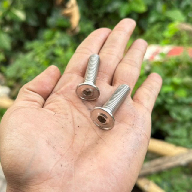Flowbeeshop Baut L Slim Stainles Model Baut 14 / Mur 14 / M10 Drat Kasar Handmade