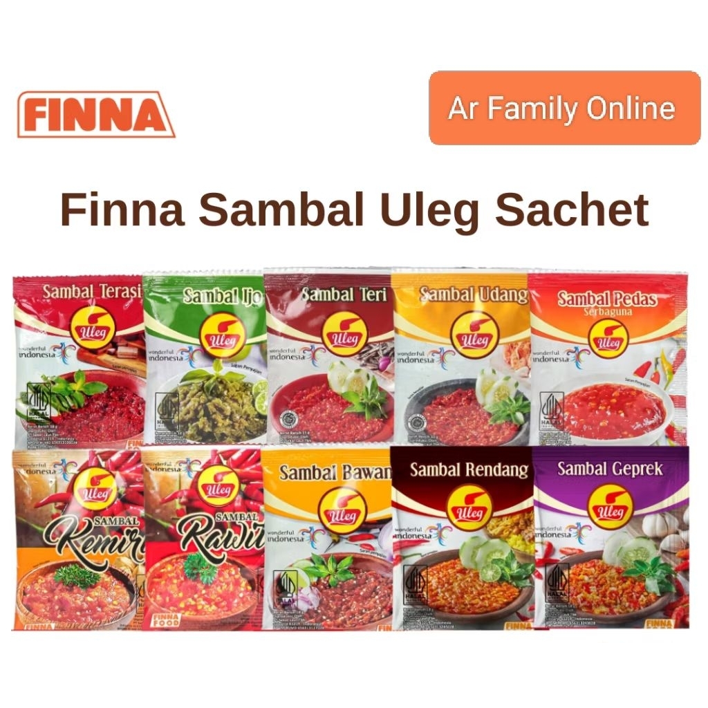 

Finna Sambal Uleg renceng isi 10 sachet