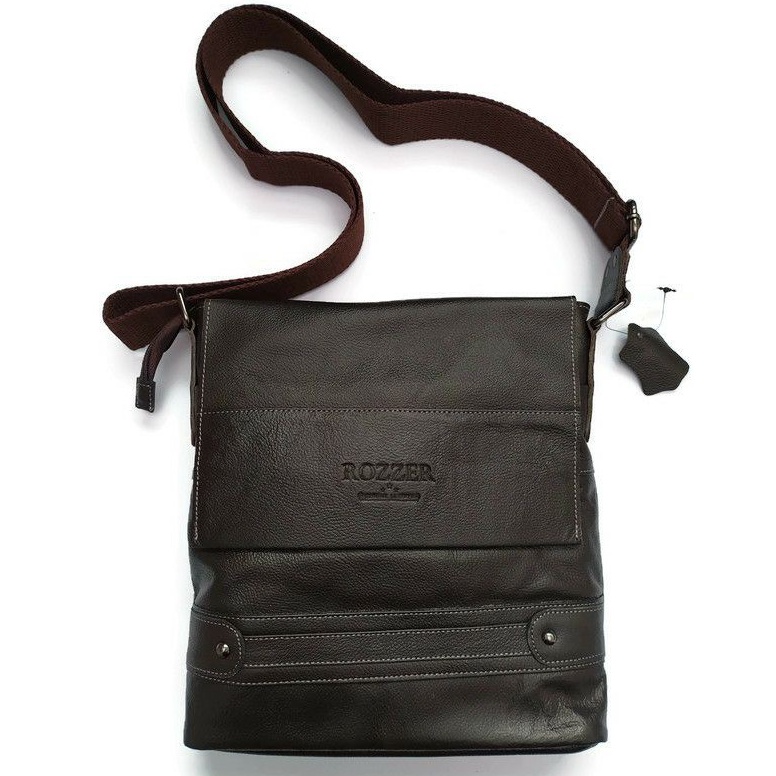 KODE O25V Tas Kulit Sapi Asli Premium Pria Wanita Slendang Kantor Formal Casual Dosen Guru