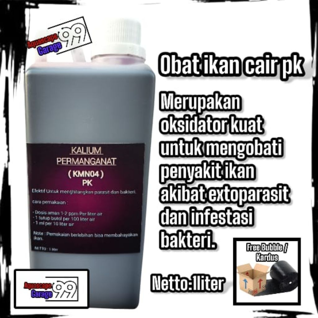 Obat ikan cair pk kalium permanganat / obat ikan /obat ikan kalium permanganat / obat pk
