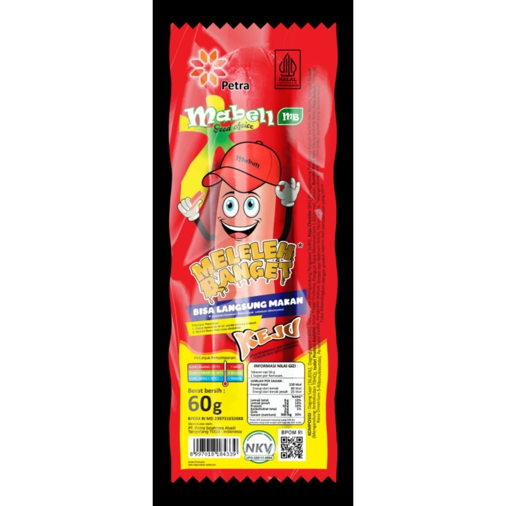 

Mabell sosis siap makan rasa *keju*