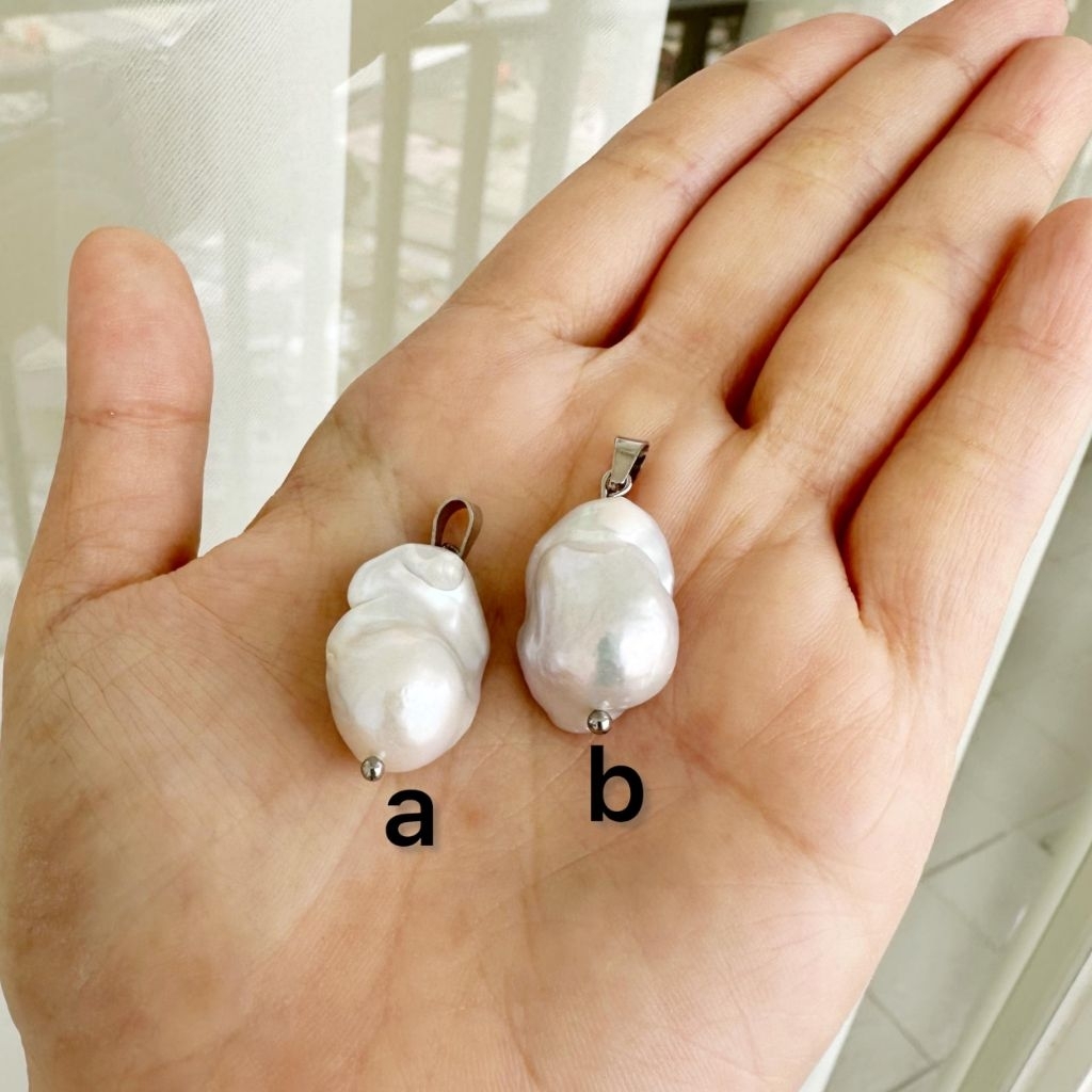 Liontin Mutiara Baroque - Mutiara Asli