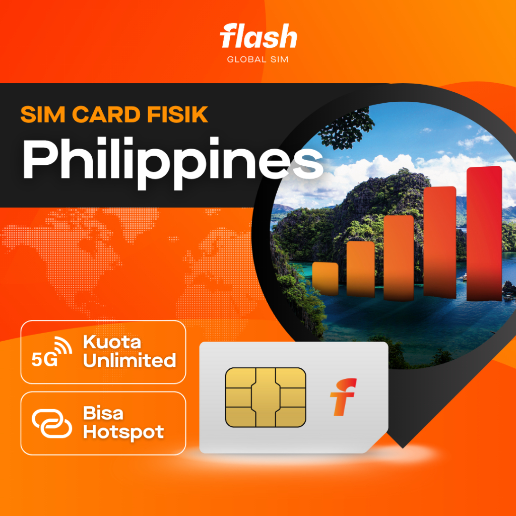 Flash Global SIM Card Philippines Unlimited Data (Simcard Filipina, Manila, Makati, Cebu)