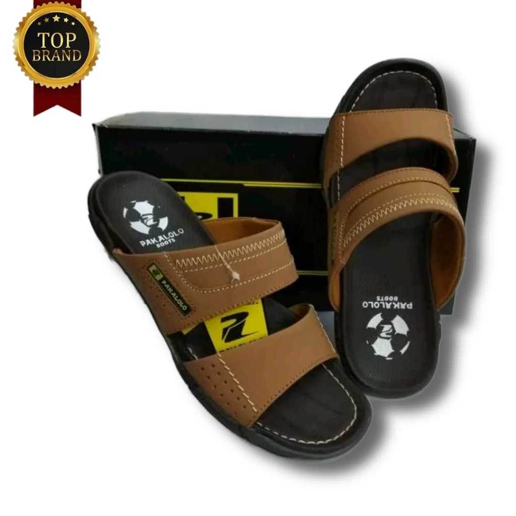 Sandal Kulit Pria Paklolo 100% Original Sandal Selop Pria