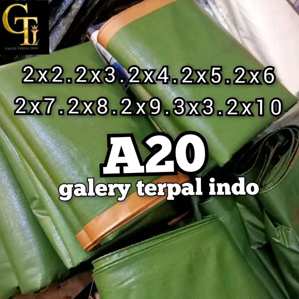 terpal plastik korea A20 2x2 2x3 2x4 2x5 2x6 2x7 3x3 2x10 army-gold biru orens terpal tebal murah te