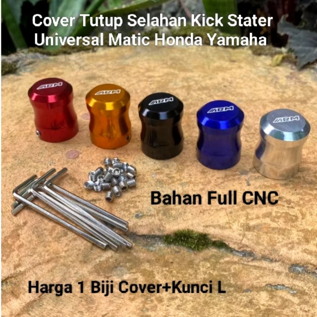 Cover Kick Starter Full CNC Tutup Selahan CVT Universal Matic Beat Vario Scoopy mio Nouvo Soul Fino 