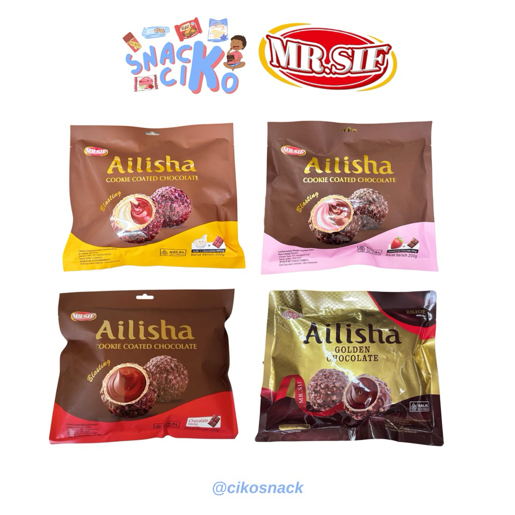 

[READY] Mr Sif Ailisha Cookie Coated Chocolate 200g