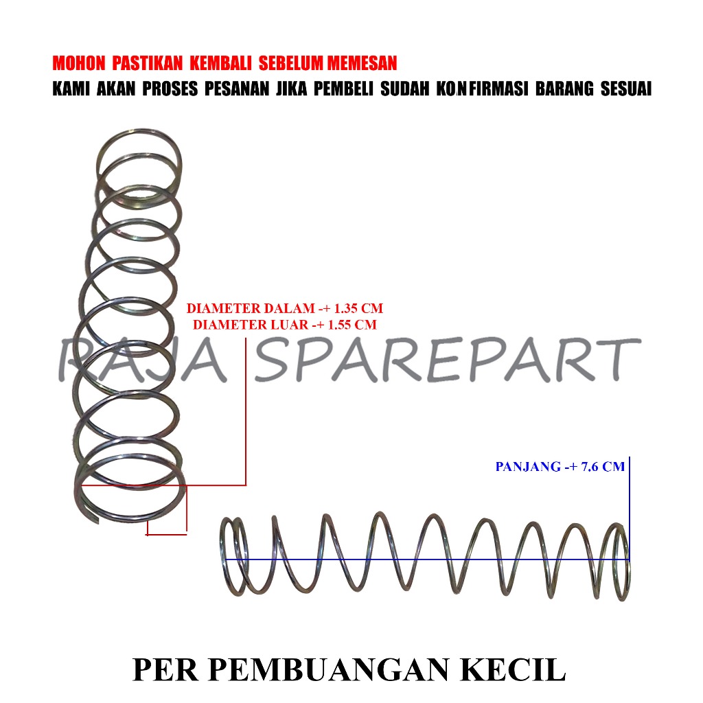 PBK PER SPRING PEGAS / PER PEMBUANGAN MESIN CUCI / PER PEMBUANGAN MESIN CUCI KECIL