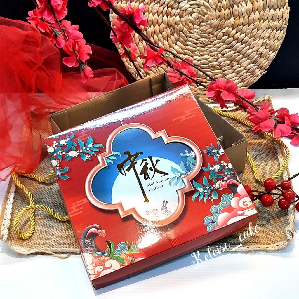 

( isi 5 box /@ 9.500 ) BOX MOONCAKE UKR 20 cm X 20 cm X 6 cm