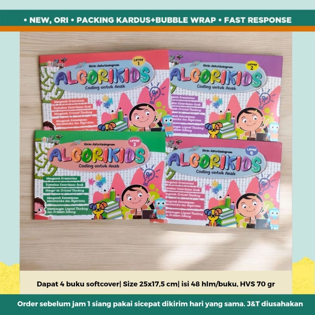 Algorikids Coding Untuk Anak Buku Aktivitas Coding