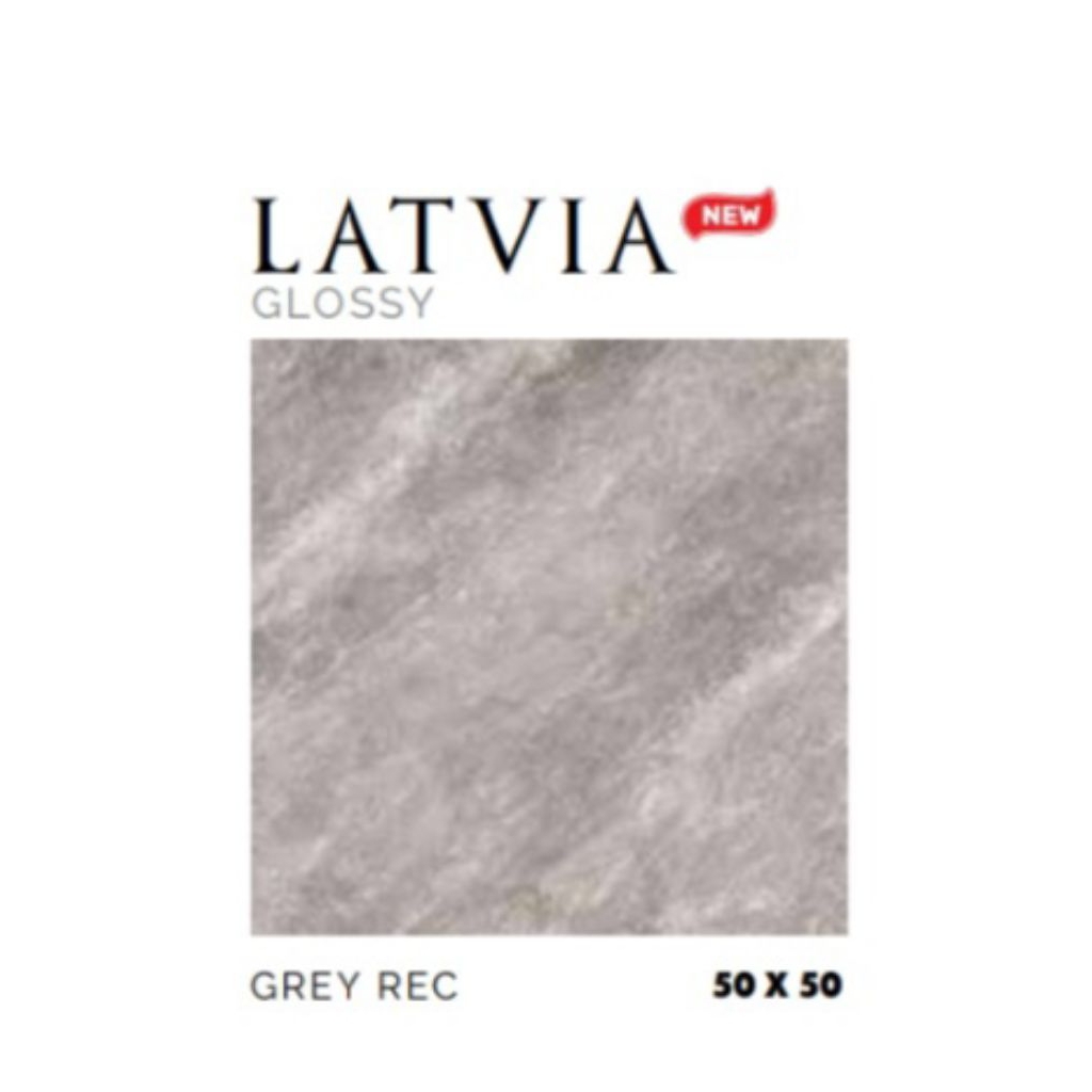 KERAMIK MERK PLATINUM TIPE LATVIA GREY UKURAN 50X50 WARNA ABU RECTIFIED CUTTING PERMUKAAN TEKSTURE G
