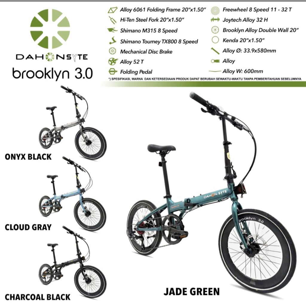 Sepeda Lipat 20" DAHON BROOKLYN 3.0