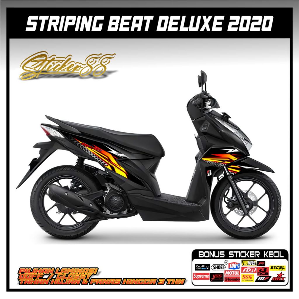 STIKER STRIPING HONDA BEAT DELUXE GRAFIS RACING NEW 2020 / DECAL STIKER HONDA BEAT DELUXE GRAFIS RAC