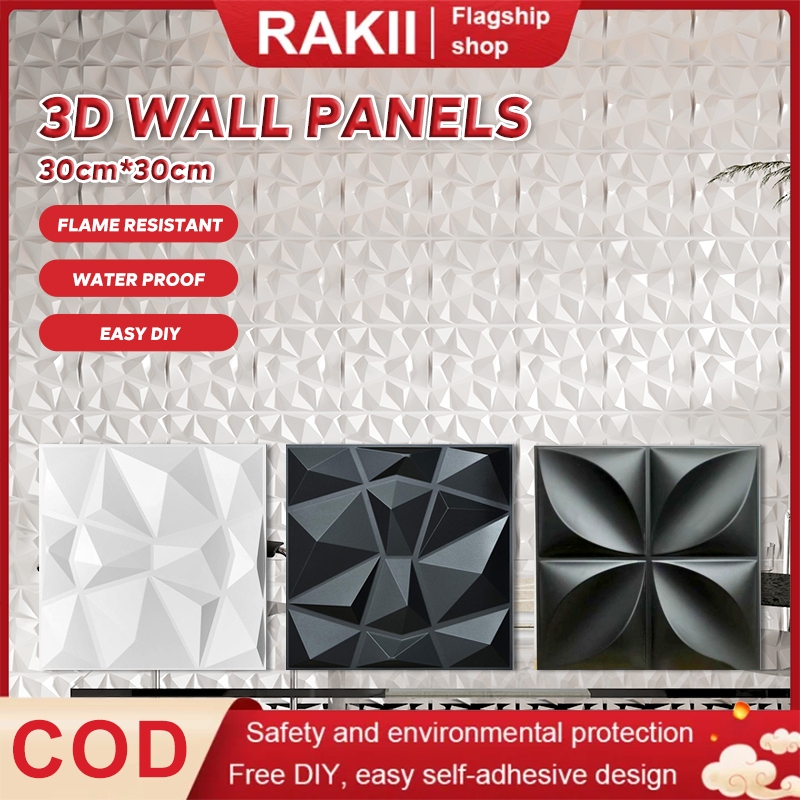Panel Dinding PVC 3D Ruang Makan/Panel Dinding Wallpaper 30x30cm | Dekorasi Rumah | Ruang Makan Dind