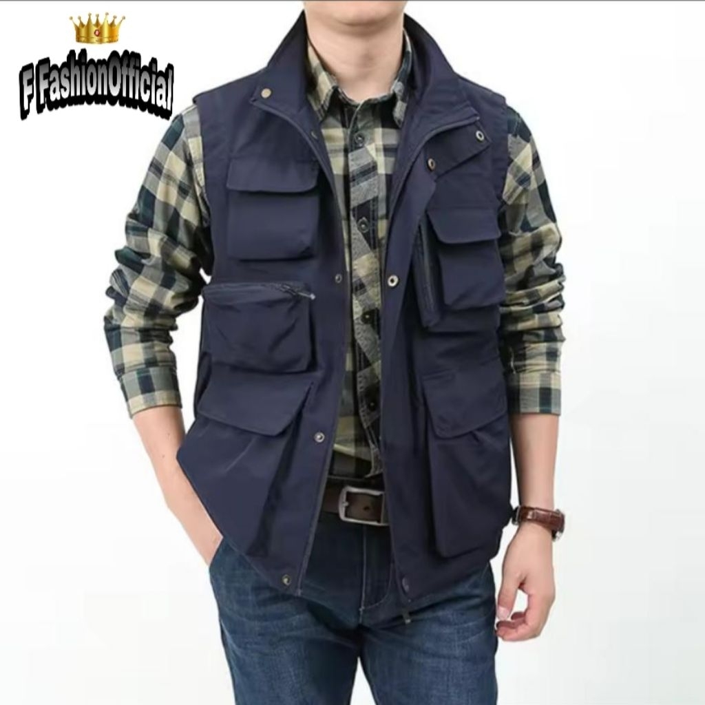 Murah Vest Tactical / Vest Pria / Vest / Rompi / Rompi Pria / Rompi Outdor /Rompi Kantoran / Rompi
